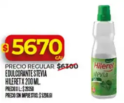 Supermercados DIA Hileret edulcorante stevia oferta