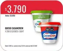 Supermercados Tadicor Casancrem - queso casancrem oferta