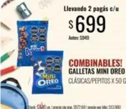 Supermercados Tadicor Oreo - galletas mini oreo clásicas/pepitos oferta