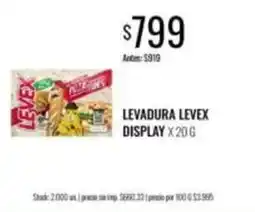 Supermercados Tadicor Levex - levadura display oferta