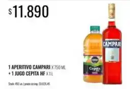 Supermercados Tadicor Campari - aperitivo + jugo oferta