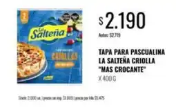 Supermercados Tadicor La salteña - tapa para pascualina oferta