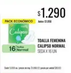 Supermercados Tadicor Calipso - toalla femenina normal seda oferta