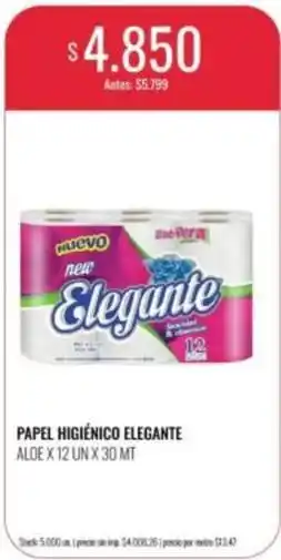 Supermercados Tadicor Elegante - papel higiénico aloe oferta