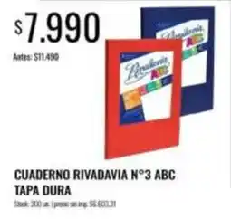 Supermercados Tadicor Rivadavia - cuaderno rivadavia n°3 abc tapa dura oferta