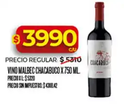Supermercados DIA Chacabuco caca vino malbec oferta