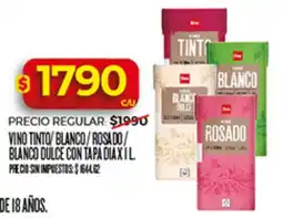 Supermercados DIA Dia vino tinto/blanco/rosado/ blanco dulce con tapa oferta