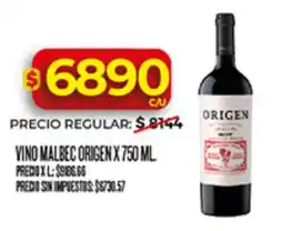 Supermercados DIA Origen vino malbec oferta