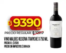 Supermercados DIA Trapiche vino malbec reserva oferta