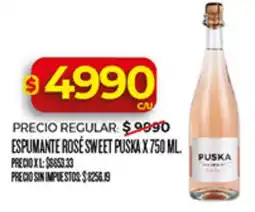 Supermercados DIA Puska espumante rose sweet oferta