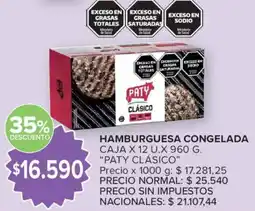 Carrefour Paty hamburguesa congelada oferta