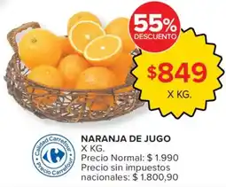 Carrefour Naranja de jugo oferta
