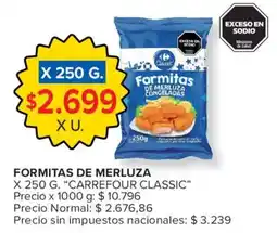 Carrefour Carrefour classic formitas de merluza congeladas oferta