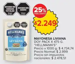 Carrefour Hellmann's mayonesa liviana oferta