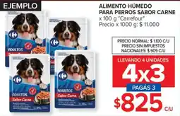 Carrefour Carrefour alimento húmedo para perros sabor carne oferta