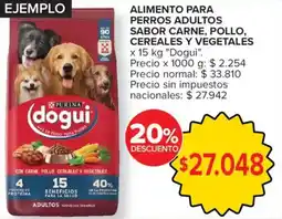 Carrefour Dogui alimento para perros adultos sabor carne pollo cereales y vegetales oferta