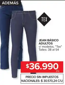 Carrefour Tex jean básico adultos oferta