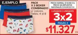 Carrefour Pack x 3 boxer combinado oferta