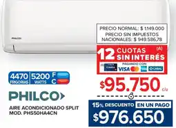 Carrefour Philco aire acondicionado split oferta