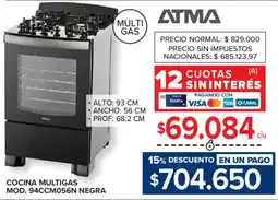 Carrefour Atma cocina multigas oferta