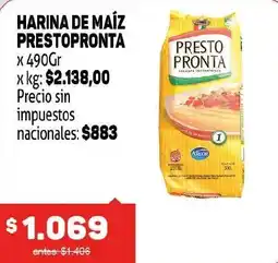 Makro Presto pronta harina de maíz oferta