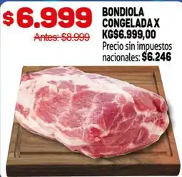 Makro Bondiola congelada oferta