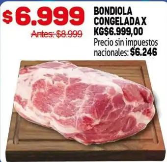Makro Bondiola congelada oferta