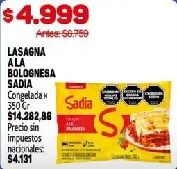 Makro Sadia lasagna a la bolognesa oferta