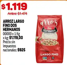Makro Dos Hermanos arroz largo fino oferta