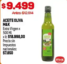 Makro M&K aceite oliva extra virgen oferta