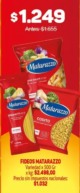 Makro Matarazzo fideos oferta