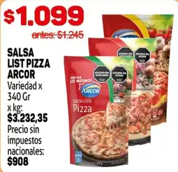 Makro Arcor salsa lista pizza oferta