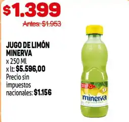Makro Minerva jugo de limón oferta