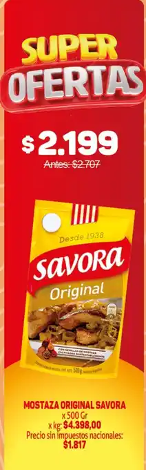 Makro Savora mostaza original oferta