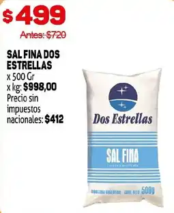 Makro Dos estrellas sal fina oferta