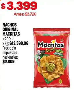 Makro Macritas nachos oferta