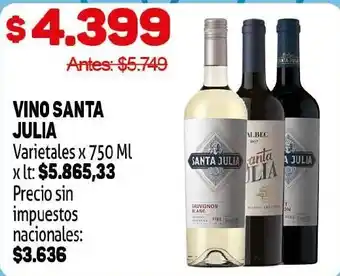 Makro Santa julia vino oferta