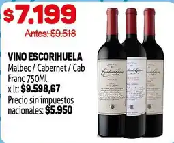Makro Vino escorihuela malbec / cabernet / cab franc oferta