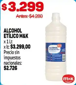 Makro M&K alcohol etílico oferta