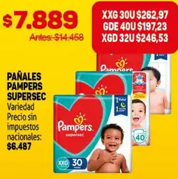 Makro Pampers pañales supersec oferta