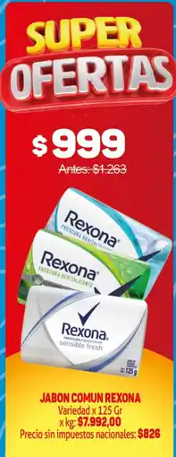Makro Rexona jabon comun oferta