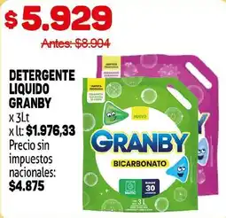 Makro Granby detergente liquido oferta