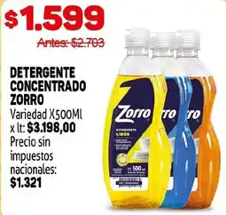 Makro Zorro detergente concentrado oferta