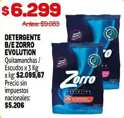 Makro Zorro detergente b/e evolution oferta