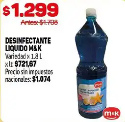 Makro M&K desinfectante liquido oferta