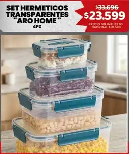Makro Aro home set hermeticos transparentes oferta