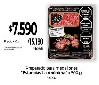 Preparado para medallones