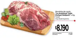 La Anonima La anónima - bondiola de cerdo oferta