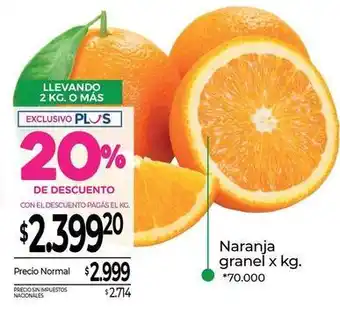 La Anonima Naranja granel oferta
