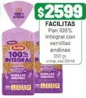 Almacor Pan 100% integral con semillas andinas oferta